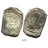 Image 1 : Guatemala, cob 8 reales, 1735J, canvas impression on date side, rare.