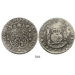Mexico City, Mexico, pillar 8 reales, Ferdinand VI, 1748MF.