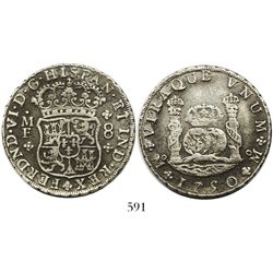 Mexico City, Mexico, pillar 8 reales, Ferdinand VI, 1750MF.