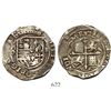 Image 1 : Mexico City, Mexico, cob 4 reales, Philip II, assayer O below oM mintmark to left.