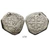 Image 1 : Mexico City, Mexico, klippe 8 reales, 1733F, rare single-letter assayer.