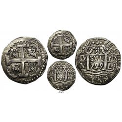 Lima, Peru, cob 8 reales Royal, 1729N, very rare, ex-Boyd.