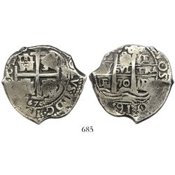Potosi, Bolivia, cob 8 reales, 1670E.