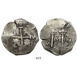 Potosi, Bolivia, cob 8 reales, 1684V.