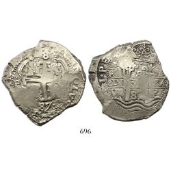 Potosi, Bolivia, cob 8 reales, 1687VR.
