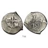 Image 1 : Potosi, Bolivia, cob 8 reales, 1708Y.
