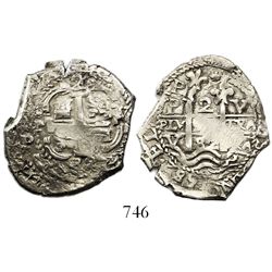 Potosi, Bolivia, cob 2 reales, 1682V.