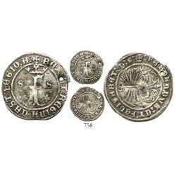 Seville, Spain (special issue for use in the New World), 1/2 real, Ferdinand-Isabel, mintmark S flan