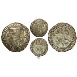 Seville, Spain, 4 reales, Ferdinand-Isabel, assayer * to right of arrows, mintmark S to left of shie