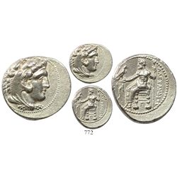 Kingdom of Macedon, AR tetradrachm, Alexander III (the Great), lifetime issue (legs of Zeus not cros