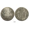 Image 1 : Santiago, Chile, bust 8 reales, Charles IV, 1796DA.