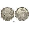 Image 1 : Santiago, Chile, bust 2 reales, Ferdinand VII transitional (bust of Charles IV), 1809FJ, encapsulate