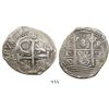 Image 1 : Guatemala, 8 reales, sun-over-mountains countermark (Type II, 1839) on a Lima, Peru, cob 8 reales, 1