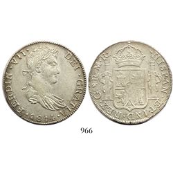 Guadalajara, Mexico, bust 8 reales, Ferdinand VII, 1814MR (1815-type "smirking" bust).