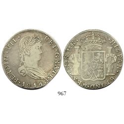 Guadalajara, Mexico, bust 8 reales, Ferdinand VII, 1814MR, unique one-year bust.