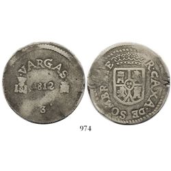 Sombrerete de Vargas, Mexico, 8 reales, 1812, rare.