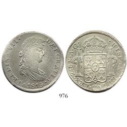 Zacatecas, Mexico, bust 8 reales, Ferdinand VII, 1819AG.