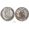 Image 1 : Lima, Peru, bust 8 reales, Ferdinand VII, 1824JM, unique bust (one-year type), rare.