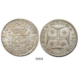 Lisbon, Portugal, 400 reis, Pedro II, 1689.