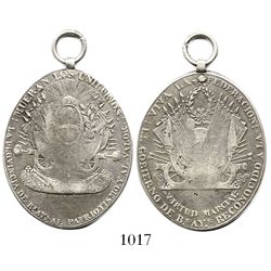 Buenos Aires, Argentina, oval silver medal with loop (military award), Battle of Arroyo Cayasta unde