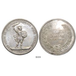 Potosi, Bolivia, large and heavy silver medal, 1865, General Melgarejo, ex-Derman.