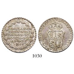 Mexico City, Mexico, 2R-sized proclamation medal, Ferdinand VII, 1808.