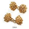Image 1 : Pair of gold cagework cufflinks.