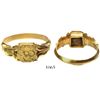 Image 1 : Gold reliquary ring with tulip-flower design.