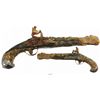 Image 1 : Professionally restored Dutch flintlock pistol with polished pewter eagle buttplate.