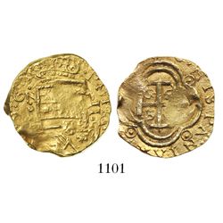 Bogota, Colombia, cob 2 escudos, Philip IV, assayer not visible (style of assayer A to right, ca. 16