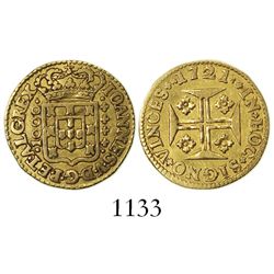 Lisbon, Portugal, 1000 reis, Joao V, 1721.