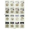 Image 1 : Lot of 8 Potosi, Bolivia, cob 8 reales, Philip II and III, assayers B, R, Q, M and T, all Grade 2.