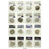Image 1 : Lot of 8 Potosi, Bolivia, cob 8 reales, Philip II and III, assayers B, R, Q, M and T, all Grade 2.