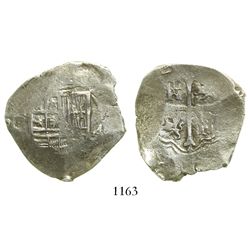 Mexico City, Mexico, cob 4 reales, Philip IV, assayer not visible.