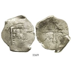 Mexico City, Mexico, cob 8 reales, Philip IV, assayer not visible.