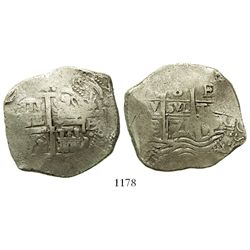 Potosi, Bolivia, cob 8 reales, 1671E.