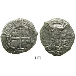 Potosi, Bolivia, cob 8 reales, 1674E.