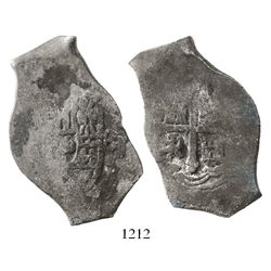 Mexico City, Mexico, cob 8 reales, Philip V, assayer not visible.