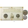 Image 1 : Lot of two Mexico City, Mexico, pillar coins (8R 1739MF and 4R 1740MF with 4/3) in a custom-printed