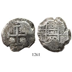 Potosi, Bolivia, cob 8 reales, 1750E.