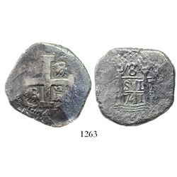 Lima, Peru, cob 8 reales, 1741V.