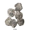 Image 1 : Lot of 6 Potosi, Bolivia, cob 1R of Ferdinand VI and Charles III, various dates and assayers.