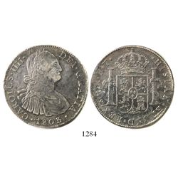 Mexico City, Mexico, bust 8 reales, Charles IV, 1803FT.