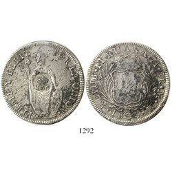 Philippines (under Spain), 8 reales, Ferdinand VII, crowned F.7.o countermark on Lima, Peru, 8 reale