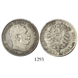 Prussia, German States, 2 mark, 1876-A, rare provenance.