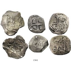 Lot of 3 cob 8 reales from different wrecks: Mexico City, Mexico, Philip IV, Concepcion (1641); Lima