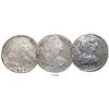 Image 1 : Lot of 3 Spanish colonial bust 8R from Spanish shipwrecks: 1783 Mexico from the Cazador (1784); 1797