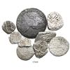 Image 1 : Lot of 9 miscellaneous silver coins (mostly small cobs, including one contemporary counterfeit) from