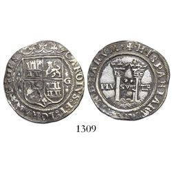 Mexico City, Mexico, 2 reales, Charles-Joanna, "Late Series," assayer G to left, mintmark M to right