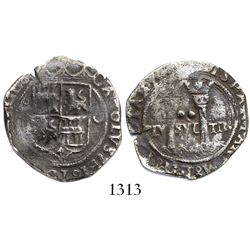 Mexico City, Mexico, 2 reales, Charles-Joanna, "Late Series," assayer O to right, mintmark oM to lef